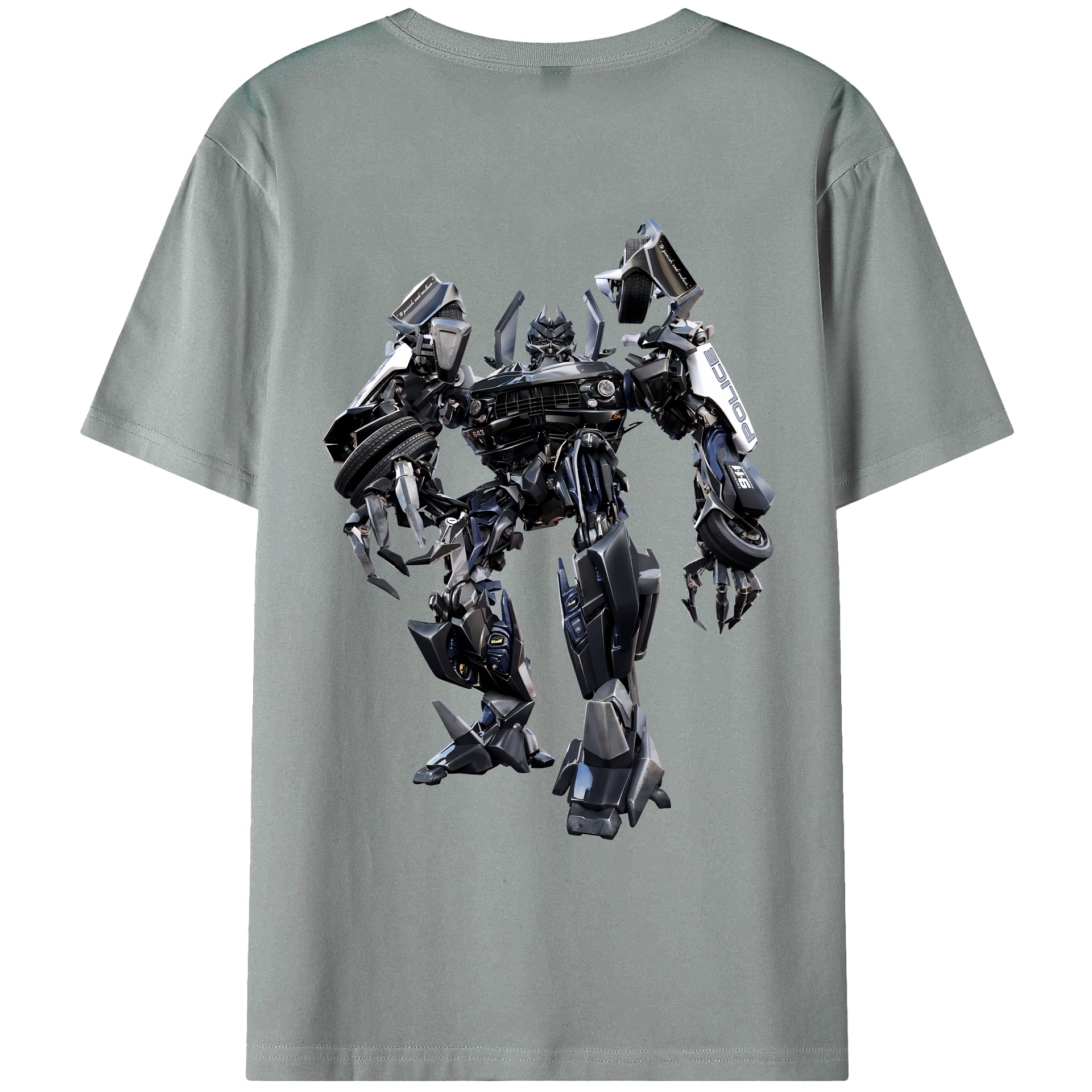 （画像用） Transformers トランスフォーマー 綿100％ メンズ半袖Tシャツ（バックプリント） 通気性